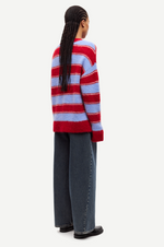 Sajeanne Sweater in Haute Red Stripe