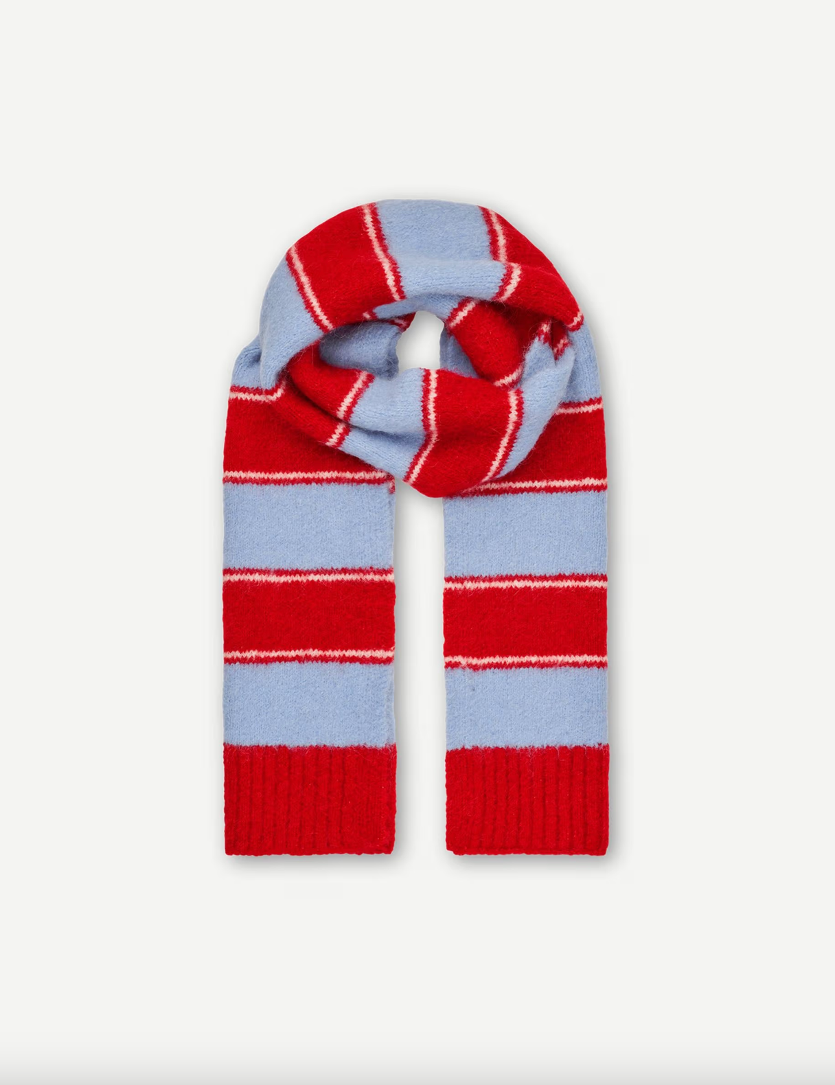 Sajeanne Scarf in Haute Red Stripe
