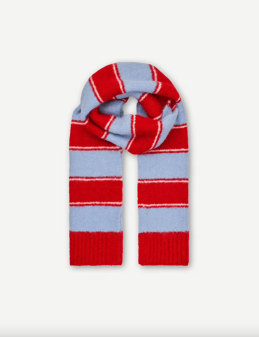 Sajeanne Scarf in Haute Red Stripe