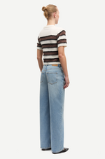 Sacian t-shirt in Black Coffee Stripe