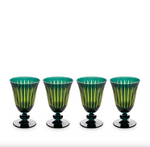 Prism Wine Glasses-Green (Set of 4)