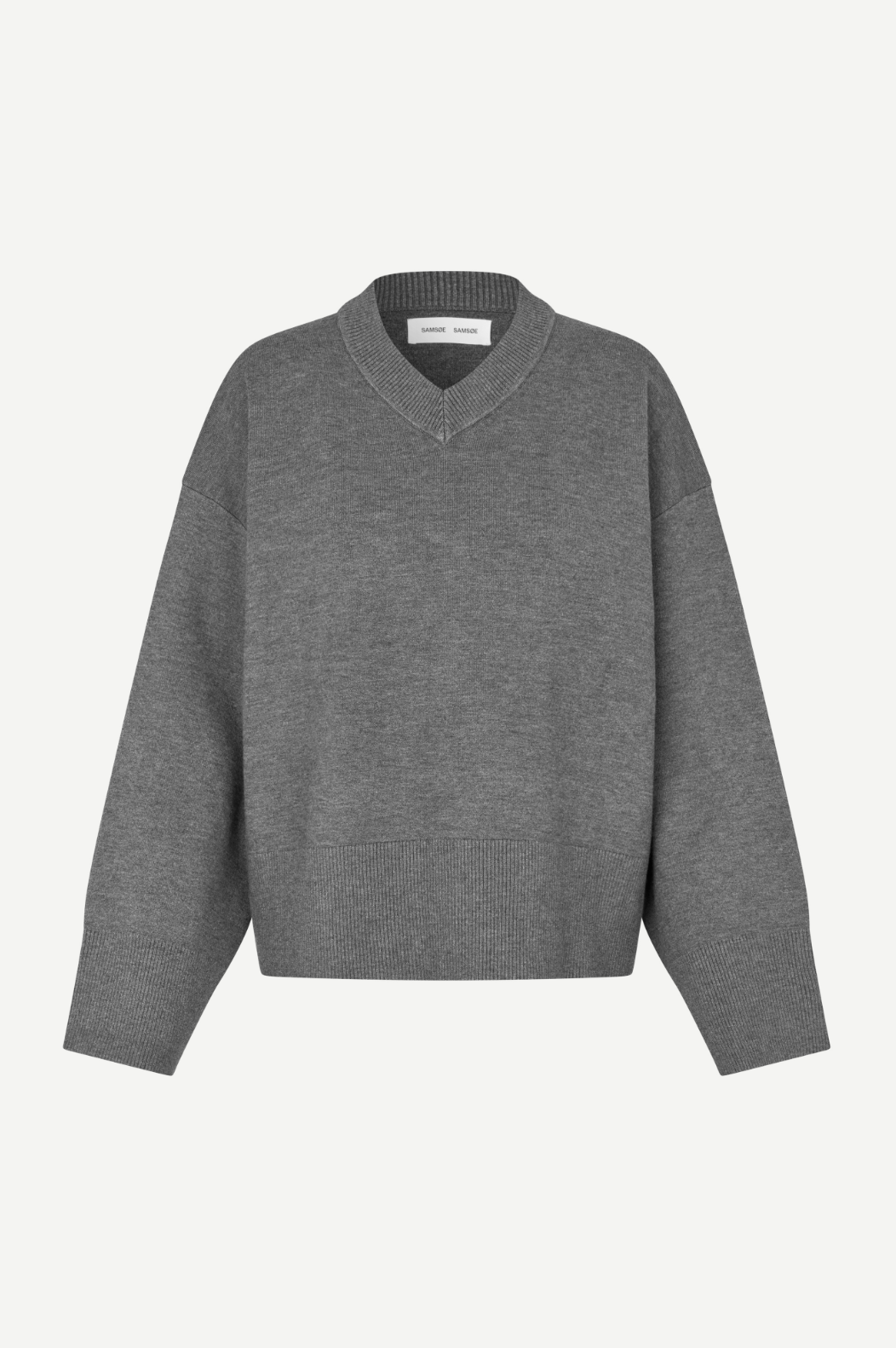 Salula V-Neck Sweater in Dark Grey