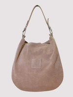 Poseidonas Hobo Bag in Beige Suede