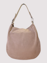 Poseidonas Hobo Bag in Beige Suede