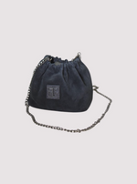 Tihi Mini Bucket Bag in Black Suede