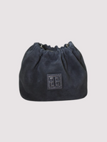 Tihi Mini Bucket Bag in Black Suede