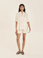 Paxi Textured Shorts in Ivory