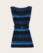Serapha Mini Dress in Blue Stripe