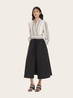 Halora Midi Dress in Black/Ivory