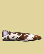 Lucy Pointy Ballerina in Cowhide