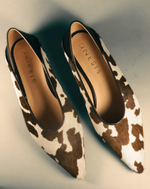 Lucy Pointy Ballerina in Cowhide