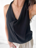 Laid Back Cowl Top in Black