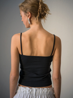 Sunday Buttoned Top in Black