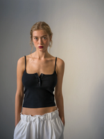 Sunday Buttoned Top in Black