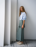 Wave Skirt in Sea-Stone Green