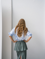 Wave Skirt in Sea-Stone Green