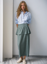 Wave Skirt in Sea-Stone Green