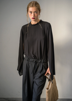 Cord Trousers in Black Cord