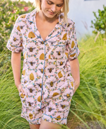 Sweet Bee Short PJ Set in Pink Petal