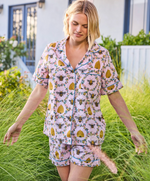 Sweet Bee Short PJ Set in Pink Petal