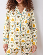 Sweet Bee Long PJ Set in Cream