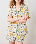 Sweet Bee Short PJ Set in Cream