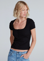 Scoop Henley in Black