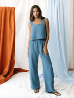 Wherever Wide Leg in Denim Linen