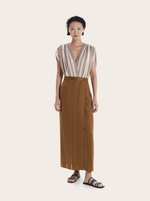 Nemea Midi Silk Jacquard Skirt