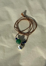 Pebble Charm on Silk Cord