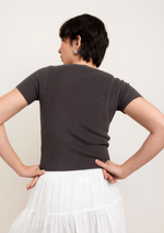 Blaise Crop Top in Storm Grey