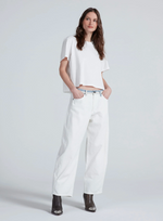 Catamaran Jean in White Sashiko