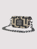 Agapi Mini Bag in Classic Pattern – Beige/Black