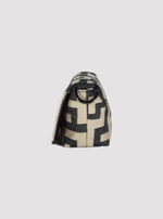 Agapi Mini Bag in Classic Pattern – Beige/Black
