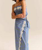 Loren Skirt in Blue Stripes