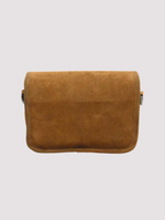 Aelia Small Crossbody Bag – Cognac Leather Suede with El Strap