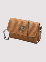Antiparos Mini Crossbody Bag – Tobacco Raffia