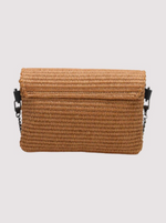 Antiparos Mini Crossbody Bag – Tobacco Raffia