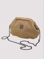 Niovi Mini Clutch – Beige Suede