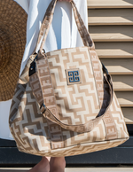 Thalassa Shoulder Bag – Beige Classic Pattern with EL Sand Strap