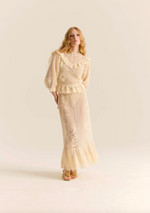 Mari Crochet Top in Cream
