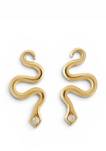 Little Gold Snake Studs