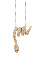 Curled Snake Pendant Neckalce
