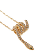Curled Snake Pendant Neckalce