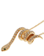Curled Snake Pendant Neckalce