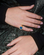 Crystal Evil Eye Chevalier Ring