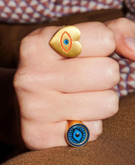 Neon Blue Evil Eye Chevalier