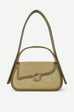 Sahero Grab Bag in Washed Brown Denim