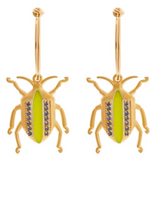 Jewel Beetle Hoops Yellow Blue