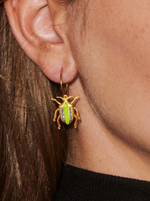 Jewel Beetle Hoops Yellow Blue
